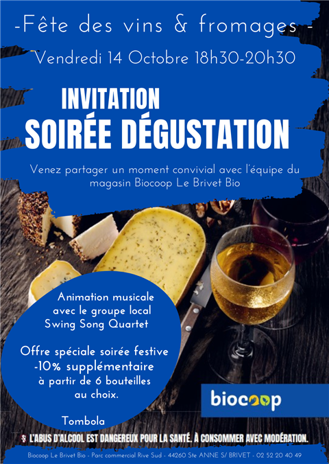 Soirée dégustation Fête des Vins & Fromages Biocoop 2022 !